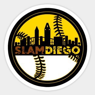 Slam Diego Baseball City Sunset 3 Sticker